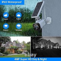 3Pcs Solar & Battery Powered Security Camera System Wireless WiFi Home Outdoor