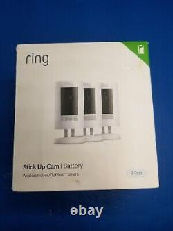 3 Pack Ring Stick Up Cam 3rd Gen Home Security Camera with Battery (OPEN BOX)