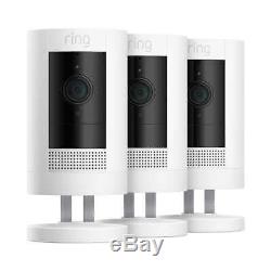 3 Pack Ring Stick Up Cam Indoor/Outdoor Home Security Camera Battery Wire Free