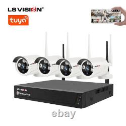 4CH 1080P Home Outdoor Wireless Security Camera System Wifi NVR Kit LS VISION