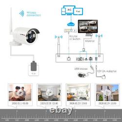 4CH 1080P Home Outdoor Wireless Security Camera System Wifi NVR Kit LS VISION