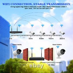 4CH 3MP 1080P HD Outdoor Home Security Camera System Kit Surveillance CCTV NVR
