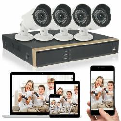 4CH DVR 720P HD Security Camera System Night Vision Home Remote Motion