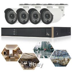 4CH DVR 720P HD Security Camera System Night Vision Home Remote Motion