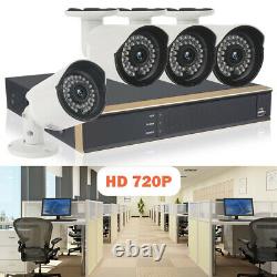 4CH DVR 720P HD Security Camera System Night Vision Home Remote Motion