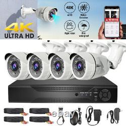 4CH H. 265+ 5MP Lite DVR 1080P Outdoor CCTV Home Security Camera System Kit USA