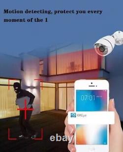 4CH H. 265+ 5MP Lite DVR 1080P Outdoor CCTV Home Security Camera System Kit USA