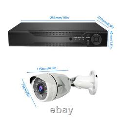 4CH H. 265+ 5MP Lite DVR 1080P Outdoor CCTV Home Security Camera System Kit USA