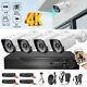 4ch H. 265+ Dvr 1080p Outdoor Cctv Home Security Camera System Kit Night Vision