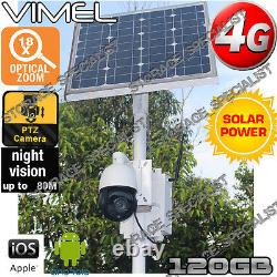 4G Security Camera Solar PTZ 18XOptical Zoom Motor GSM Alarm Farm Live View 3G