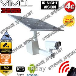 4G Security Camera Solar Wireless GSM Alarm Farm Remote View CCTV Outdoor 3G