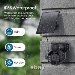4G Solar Battery Powered Wireless Outdoor Pan/Tilt Home Security Camera System