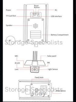 4G Solar Security Camera 24/7 Real Live View 128GB Wireless WIFI PIR Radar 3G