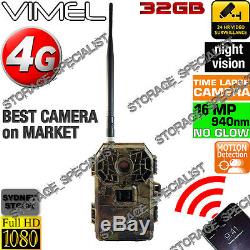 4G Trail Camera Black Flash 32GB Telstra Home Trail Security Cam Wireless IR 3G