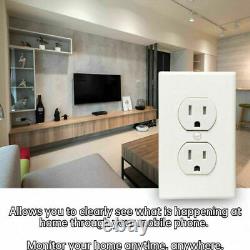4K HD WiFi IP Wall AC Outlet Home Security Camera Motion Detection NEW APP