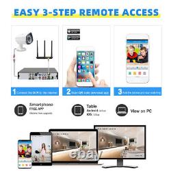 4K Home Security Camera System Wireless Wifi Audio CCTV 5MP 4CH DVR Kit Outdoor