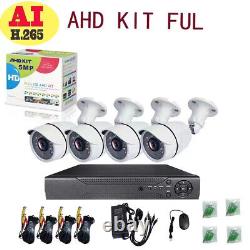 4K Home Security Camera System Wireless Wifi Audio CCTV 5MP 4CH DVR Kit Outdoor