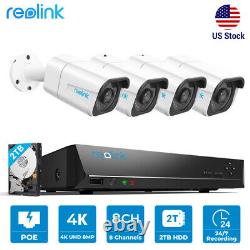 4K Security Camera System 8MP POE IP 8CH NVR Kit Home Surveillance RLK8-800B4