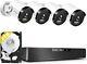 4k Security Camera System Outdoor Home Color Night Vision 3k/5mp 8ch 2tb Hdd