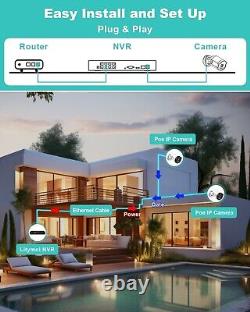 4K Security Camera System Outdoor Home Color Night Vision 3K/5MP 8CH 2TB HDD