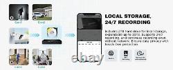 4K Security Camera System Outdoor Home Color Night Vision 3K/5MP 8CH 2TB HDD