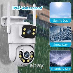 4K Wireless Security Camera System Outdoor Home Dual Lens Wifi Night Vision Cam