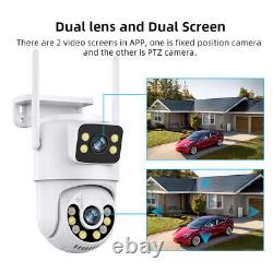 4K Wireless Security Camera System Outdoor Home Dual Lens Wifi Night Vision Cam