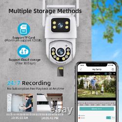 4K Wireless Security Camera System Outdoor Home Dual Lens Wifi Night Vision Cam