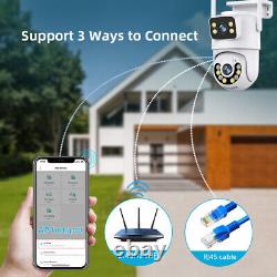 4K Wireless Security Camera System Outdoor Home Dual Lens Wifi Night Vision Cam