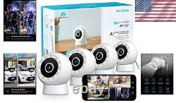 4MP 2K Outdoor Indoor Security Cameras with Starlight Night Vision & 2-Way Audio