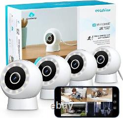 4MP 2K Outdoor Indoor Security Cameras with Starlight Night Vision & 2-Way Audio