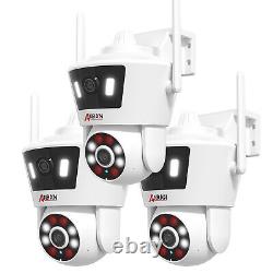 4MP Dual Lens WiFi IP Camera Wireless Outdoor PTZ Audio Home Security IR Camera