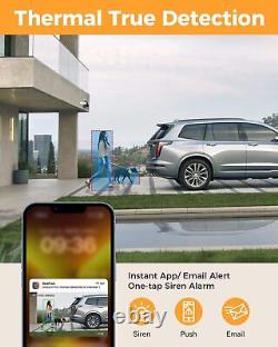 4MP QHD Solar-Powered Wire-Free Home Security Camera PTZ Wireless Outdoor Et
