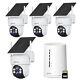 4mp Security Camera System Solar Powered Wireless Ptz Outdoor Home With Nvr Base
