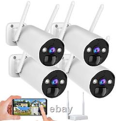 4MP Wireless Home Security Camera System Battery Powered Color Night Vision