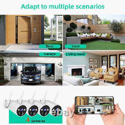 4MP Wireless Home Security Camera System Battery Powered Color Night Vision