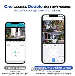 4MP Wireless Security Camera System Outdoor Wifi Dual Lens Security Cameras Home