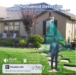 4MP Wireless Security Camera System Outdoor Wifi Dual Lens Security Cameras Home