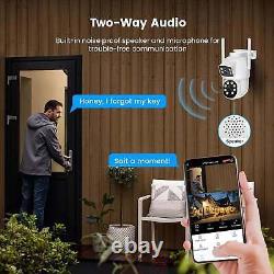 4MP Wireless Security Camera System Outdoor Wifi Dual Lens Security Cameras Home