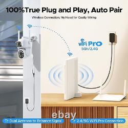 4MP Wireless Security Camera System Outdoor Wifi Dual Lens Security Cameras Home