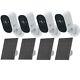 4pcs Solar Battery Camera 1080p Outdoor Wifi Security Camera System Smart Home