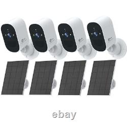 4PCS Solar Battery Camera 1080P Outdoor WiFi Security Camera System Smart Home