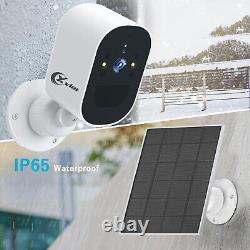 4PCS Solar Battery Camera 1080P Outdoor WiFi Security Camera System Smart Home