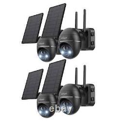 4PCS ieGeek Outdoor Solar Security Camera Home Wireless Battery CCTV System WiFi