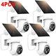 4pack 4k Solar Battery Powered Wifi Outdoor Pan/tilt Home Security Camera System