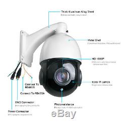 4.5'' 30X ZOOM 4in1 AHD/TVI/CVI/CVBS 1080P 2.0MP PTZ Speed Dome IR Camera Night