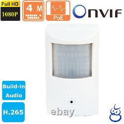 4 MP IP Spy Hidden Motion Detector IP Camera ONVIF Build-in AUDIO Invisible IR