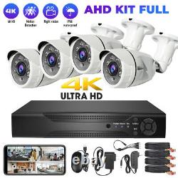 4 PACK Outdoor Home Security Camera System Kit 5MP 4K CCTV DVR 1TB Hard Drive