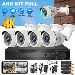 4 PACK Outdoor Home Security Camera System Kit 5MP 4K CCTV DVR 1TB Hard Drive