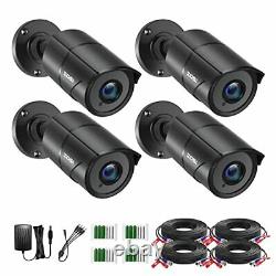 4 Pack Home Security Cameras with Audio Recording For Outdoor Indoor Night Vision